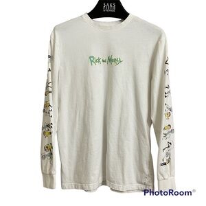 Rick and Morty Divided H&M Cartoon Network long sleeve graphic tee - size M